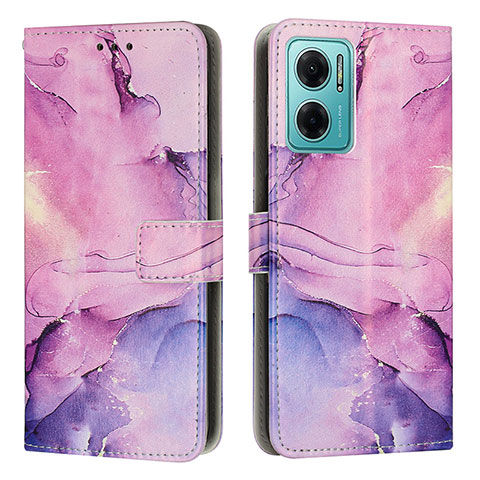 Coque Portefeuille Motif Fantaisie Livre Cuir Etui Clapet Y01X pour Xiaomi Redmi 10 5G Violet