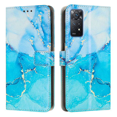 Coque Portefeuille Motif Fantaisie Livre Cuir Etui Clapet Y01X pour Xiaomi Redmi Note 11 Pro 5G Bleu