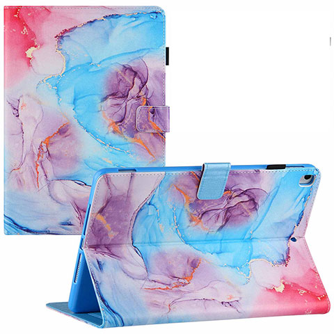 Coque Portefeuille Motif Fantaisie Livre Cuir Etui Clapet Y02B pour Apple iPad 10.2 (2019) Bleu Ciel