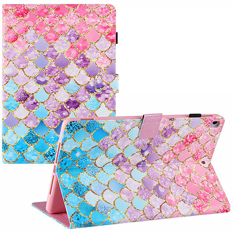 Coque Portefeuille Motif Fantaisie Livre Cuir Etui Clapet Y02B pour Apple iPad 10.2 (2019) Colorful