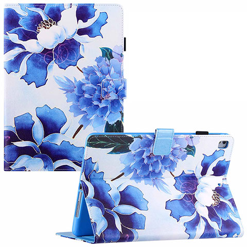 Coque Portefeuille Motif Fantaisie Livre Cuir Etui Clapet Y02B pour Apple iPad Air 2 Bleu