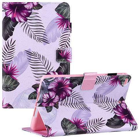 Coque Portefeuille Motif Fantaisie Livre Cuir Etui Clapet Y02B pour Apple iPad Mini 4 Violet