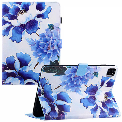 Coque Portefeuille Motif Fantaisie Livre Cuir Etui Clapet Y02B pour Apple iPad Pro 11 (2020) Bleu