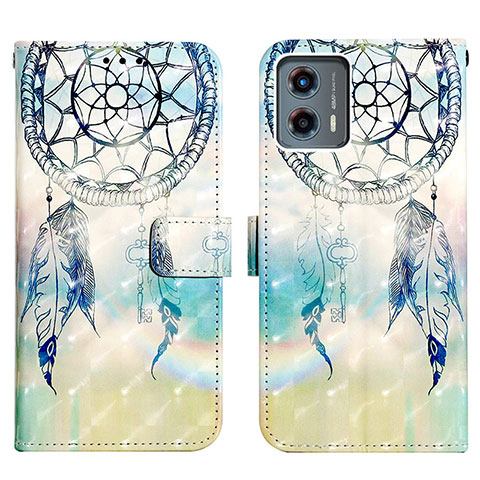 Coque Portefeuille Motif Fantaisie Livre Cuir Etui Clapet Y02B pour Motorola Moto G 5G (2023) Bleu Clair