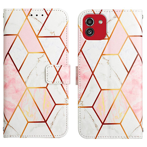 Coque Portefeuille Motif Fantaisie Livre Cuir Etui Clapet Y02B pour Samsung Galaxy A03 Blanc