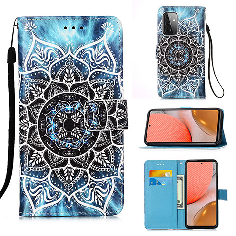 Coque Portefeuille Motif Fantaisie Livre Cuir Etui Clapet Y02B pour Samsung Galaxy A72 4G Mixte