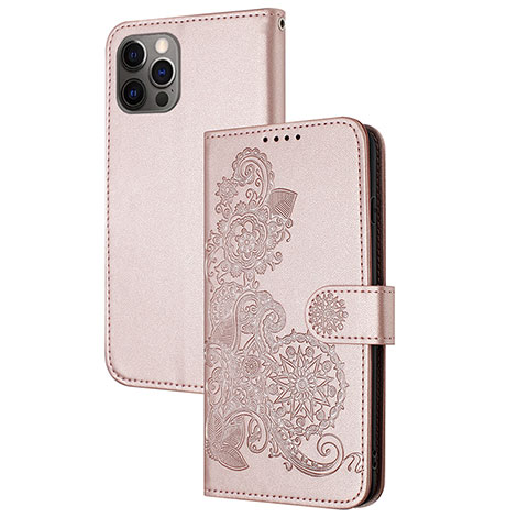 Coque Portefeuille Motif Fantaisie Livre Cuir Etui Clapet Y02X pour Apple iPhone 14 Pro Or Rose