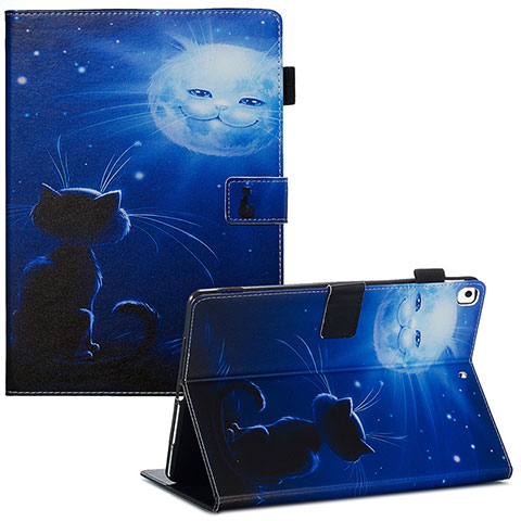 Coque Portefeuille Motif Fantaisie Livre Cuir Etui Clapet Y03B pour Apple iPad 10.2 (2019) Bleu