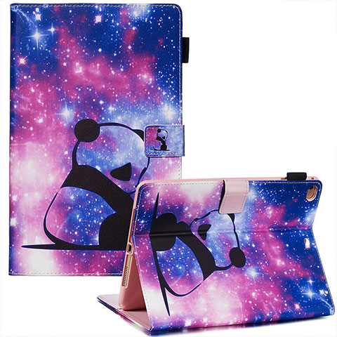 Coque Portefeuille Motif Fantaisie Livre Cuir Etui Clapet Y03B pour Apple iPad Air 2 Violet