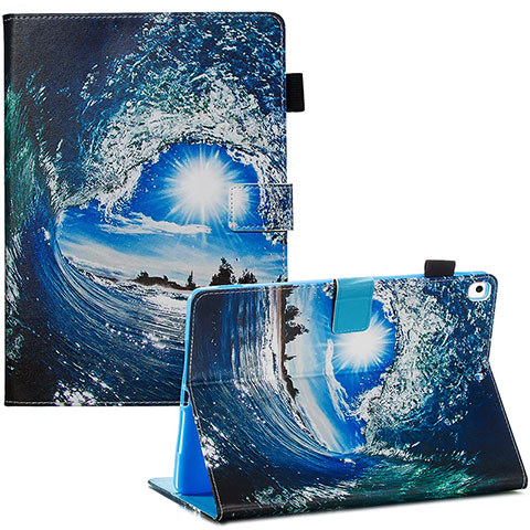 Coque Portefeuille Motif Fantaisie Livre Cuir Etui Clapet Y03B pour Apple iPad Air 3 Bleu Royal