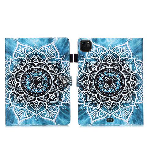 Coque Portefeuille Motif Fantaisie Livre Cuir Etui Clapet Y03B pour Apple iPad Pro 11 (2021) Bleu Ciel