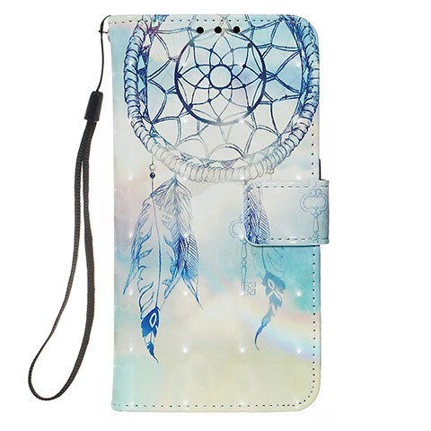 Coque Portefeuille Motif Fantaisie Livre Cuir Etui Clapet Y03B pour Samsung Galaxy A01 SM-A015 Bleu Clair