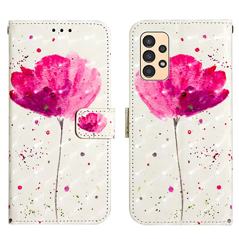 Coque Portefeuille Motif Fantaisie Livre Cuir Etui Clapet Y03B pour Samsung Galaxy A13 4G Rose