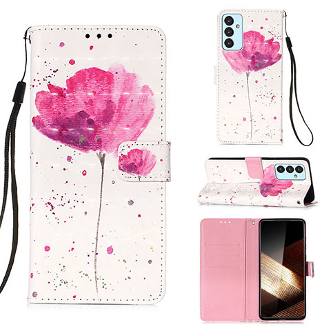 Coque Portefeuille Motif Fantaisie Livre Cuir Etui Clapet Y03B pour Samsung Galaxy A15 4G Rose