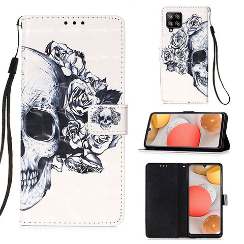 Coque Portefeuille Motif Fantaisie Livre Cuir Etui Clapet Y03B pour Samsung Galaxy A42 5G Noir