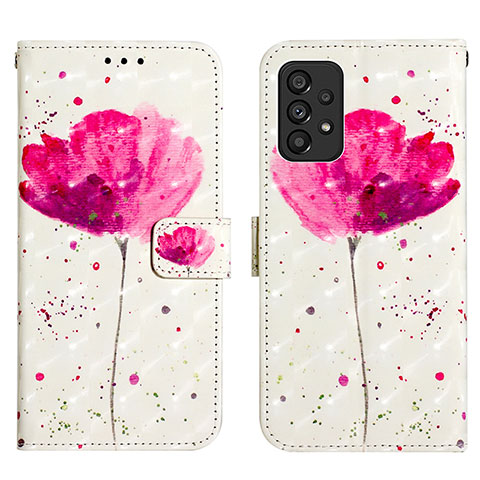 Coque Portefeuille Motif Fantaisie Livre Cuir Etui Clapet Y03B pour Samsung Galaxy A53 5G Rose