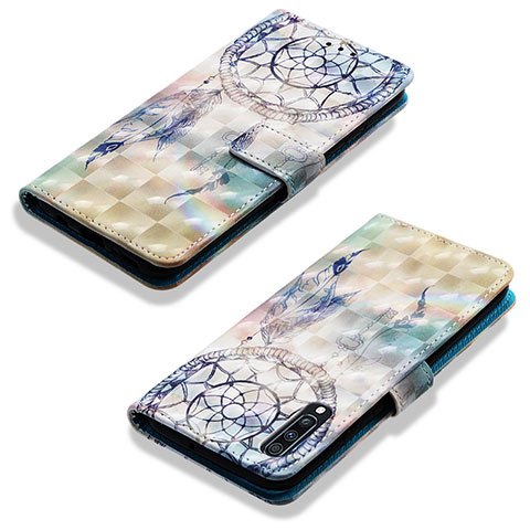 Coque Portefeuille Motif Fantaisie Livre Cuir Etui Clapet Y03B pour Samsung Galaxy A70 Bleu Clair