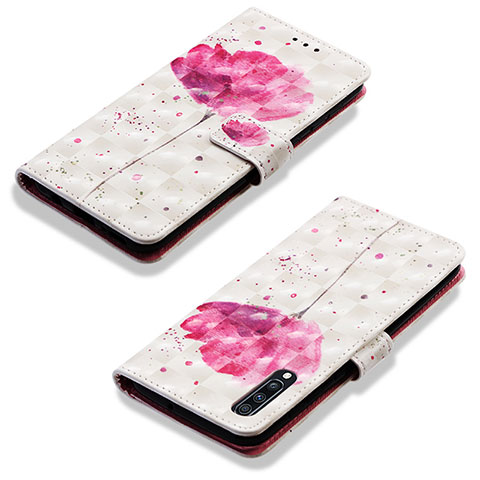 Coque Portefeuille Motif Fantaisie Livre Cuir Etui Clapet Y03B pour Samsung Galaxy A70S Rose