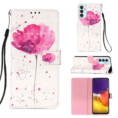 Coque Portefeuille Motif Fantaisie Livre Cuir Etui Clapet Y03B pour Samsung Galaxy F34 5G Rose