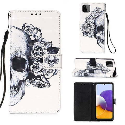 Coque Portefeuille Motif Fantaisie Livre Cuir Etui Clapet Y03B pour Samsung Galaxy F42 5G Noir