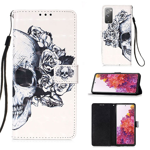 Coque Portefeuille Motif Fantaisie Livre Cuir Etui Clapet Y03B pour Samsung Galaxy S20 FE 4G Noir