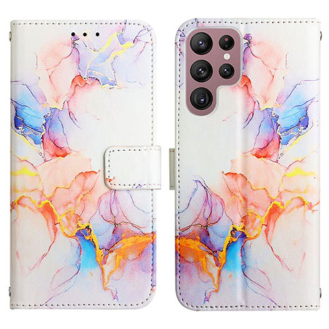 Coque Portefeuille Motif Fantaisie Livre Cuir Etui Clapet Y03B pour Samsung Galaxy S24 Ultra 5G Colorful