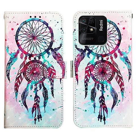 Coque Portefeuille Motif Fantaisie Livre Cuir Etui Clapet Y03B pour Xiaomi Redmi 10 India Colorful