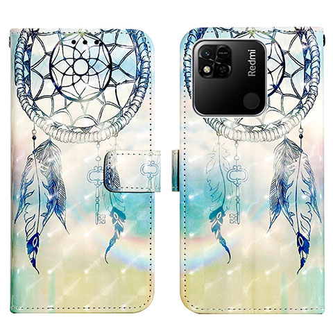 Coque Portefeuille Motif Fantaisie Livre Cuir Etui Clapet Y03B pour Xiaomi Redmi 10A 4G Cyan