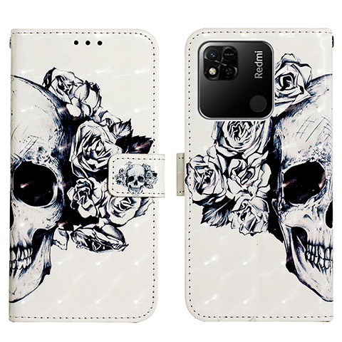 Coque Portefeuille Motif Fantaisie Livre Cuir Etui Clapet Y03B pour Xiaomi Redmi 9C Noir