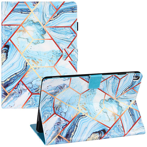 Coque Portefeuille Motif Fantaisie Livre Cuir Etui Clapet Y04B pour Apple iPad 10.2 (2021) Bleu Clair