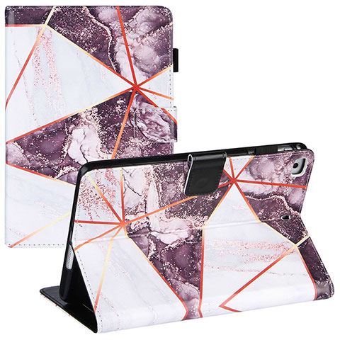 Coque Portefeuille Motif Fantaisie Livre Cuir Etui Clapet Y04B pour Apple iPad Mini 5 (2019) Violet Clair