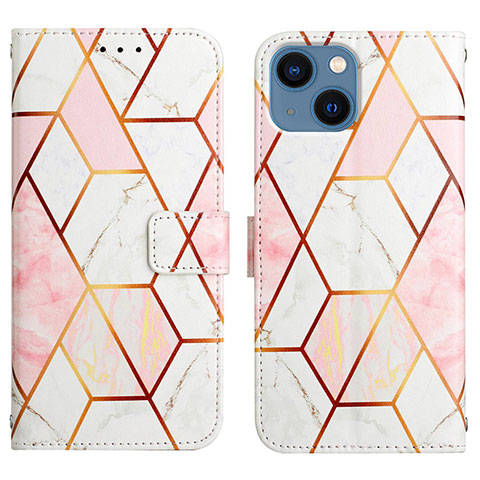 Coque Portefeuille Motif Fantaisie Livre Cuir Etui Clapet Y04B pour Apple iPhone 14 Blanc