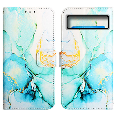 Coque Portefeuille Motif Fantaisie Livre Cuir Etui Clapet Y04B pour Google Pixel 8 Pro 5G Vert