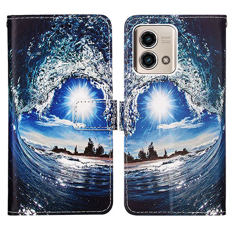 Coque Portefeuille Motif Fantaisie Livre Cuir Etui Clapet Y04B pour Motorola Moto G Stylus (2023) 5G Bleu Royal