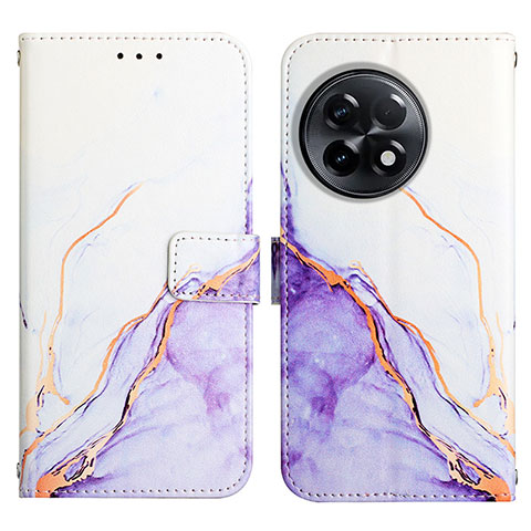 Coque Portefeuille Motif Fantaisie Livre Cuir Etui Clapet Y04B pour OnePlus Ace 2 Pro 5G Violet