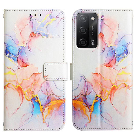 Coque Portefeuille Motif Fantaisie Livre Cuir Etui Clapet Y04B pour Oppo A53s 5G Bleu