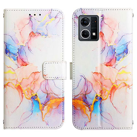 Coque Portefeuille Motif Fantaisie Livre Cuir Etui Clapet Y04B pour Oppo F21 Pro 4G Bleu