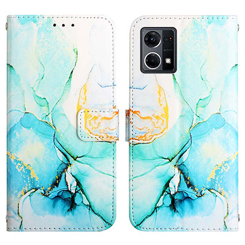 Coque Portefeuille Motif Fantaisie Livre Cuir Etui Clapet Y04B pour Oppo F21s Pro 4G Vert