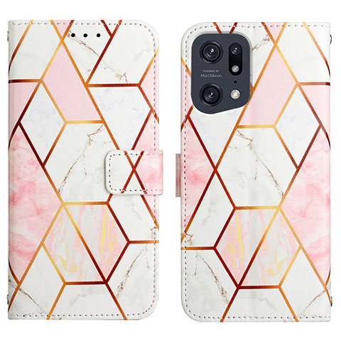 Coque Portefeuille Motif Fantaisie Livre Cuir Etui Clapet Y04B pour Oppo Find X5 Pro 5G Blanc