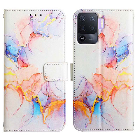 Coque Portefeuille Motif Fantaisie Livre Cuir Etui Clapet Y04B pour Oppo Reno5 Lite Bleu