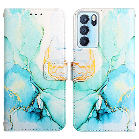 Coque Portefeuille Motif Fantaisie Livre Cuir Etui Clapet Y04B pour Oppo Reno6 Pro 5G India Vert