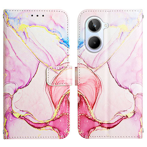 Coque Portefeuille Motif Fantaisie Livre Cuir Etui Clapet Y04B pour Realme 10 4G Rose