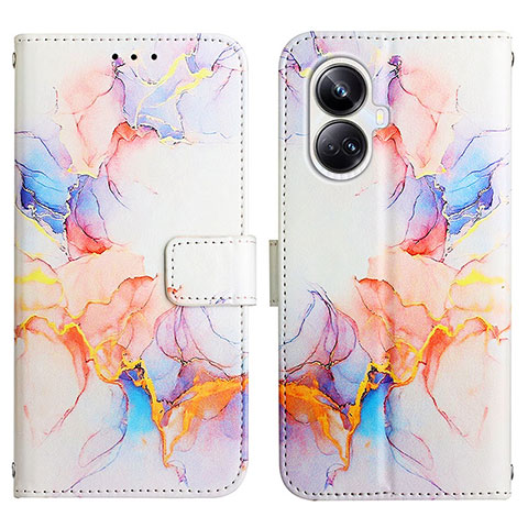 Coque Portefeuille Motif Fantaisie Livre Cuir Etui Clapet Y04B pour Realme 10 Pro+ Plus 5G Bleu