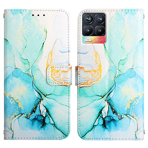 Coque Portefeuille Motif Fantaisie Livre Cuir Etui Clapet Y04B pour Realme 8 4G Vert