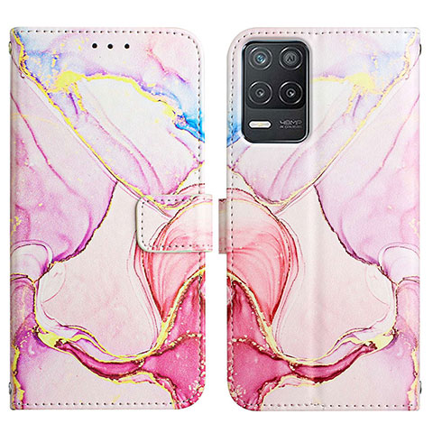 Coque Portefeuille Motif Fantaisie Livre Cuir Etui Clapet Y04B pour Realme 8 5G Rose