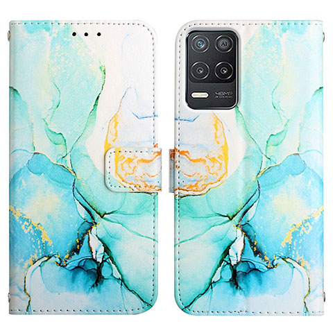 Coque Portefeuille Motif Fantaisie Livre Cuir Etui Clapet Y04B pour Realme 8 5G Vert