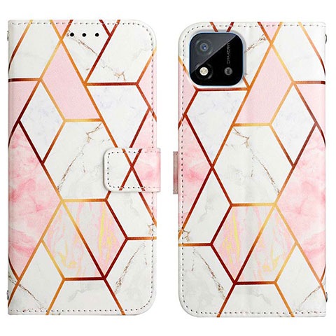 Coque Portefeuille Motif Fantaisie Livre Cuir Etui Clapet Y04B pour Realme C20A Blanc