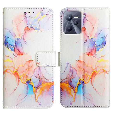 Coque Portefeuille Motif Fantaisie Livre Cuir Etui Clapet Y04B pour Realme C35 Bleu