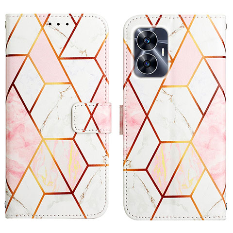 Coque Portefeuille Motif Fantaisie Livre Cuir Etui Clapet Y04B pour Realme C55 Blanc