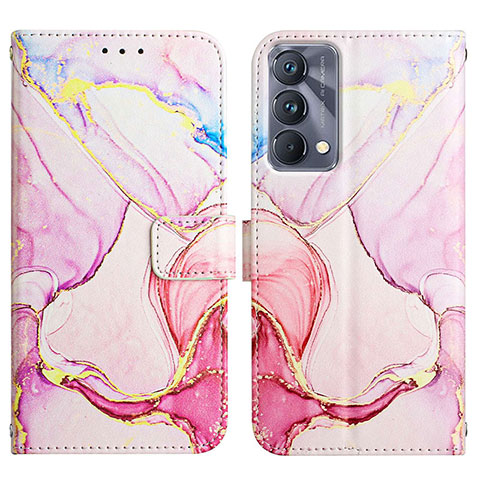 Coque Portefeuille Motif Fantaisie Livre Cuir Etui Clapet Y04B pour Realme GT Master 5G Rose